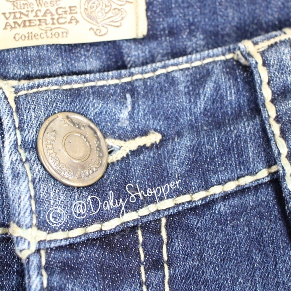 Nine West Vintage America Women's Embroidered and Embellished Jeans - Picture 5 of 8